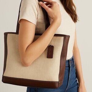 Vintage Coach Leather Bag USA Handcrafted Dark Brown